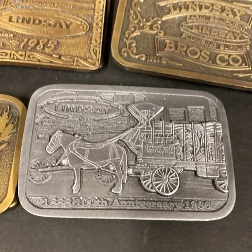 Lindsay brother farming company belt buckles